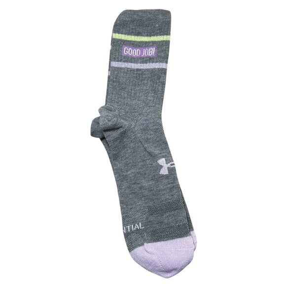Under Armour UA Novelty Training Crew Socks Women M/L Purple/Gray NEW No Tag - Picture 1 of 3
